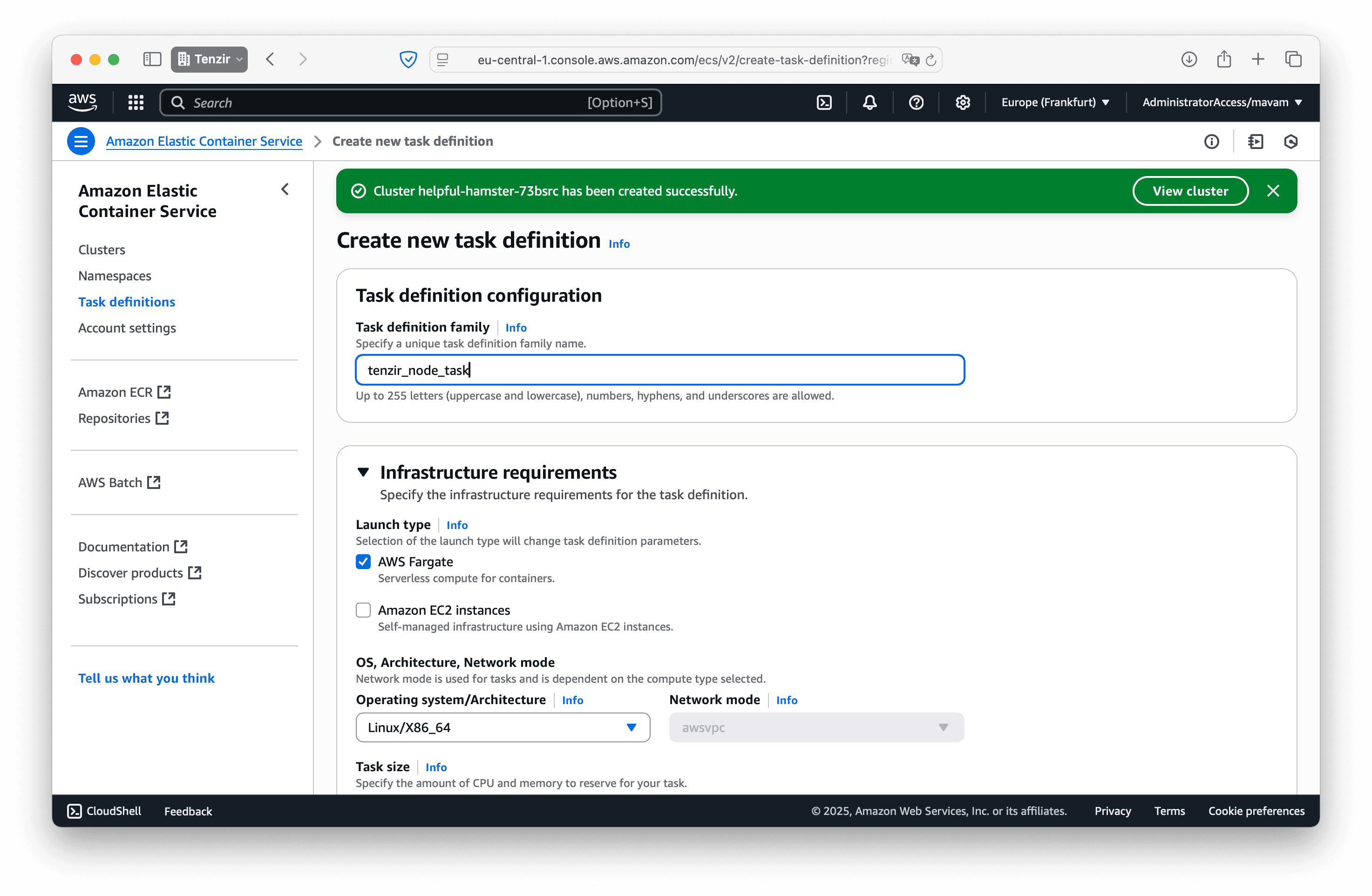 Create a Cluster